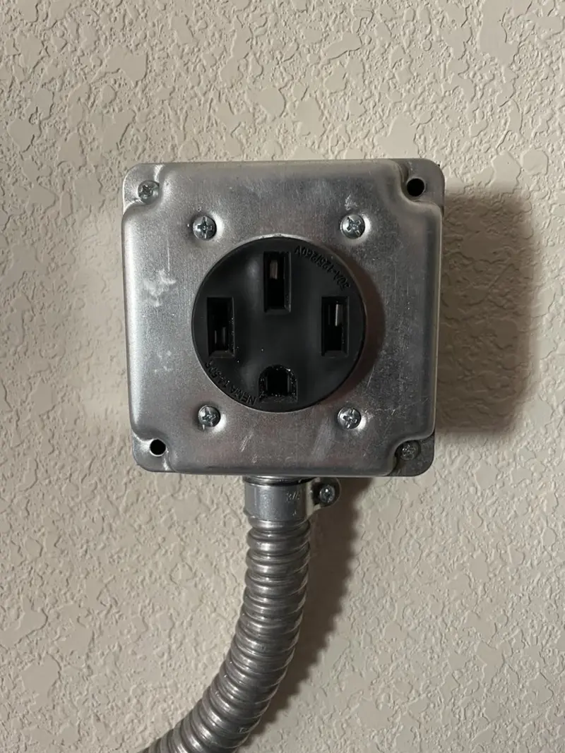 NEMA 14-50 outlet installed for Smart Home Electrical in Ozark